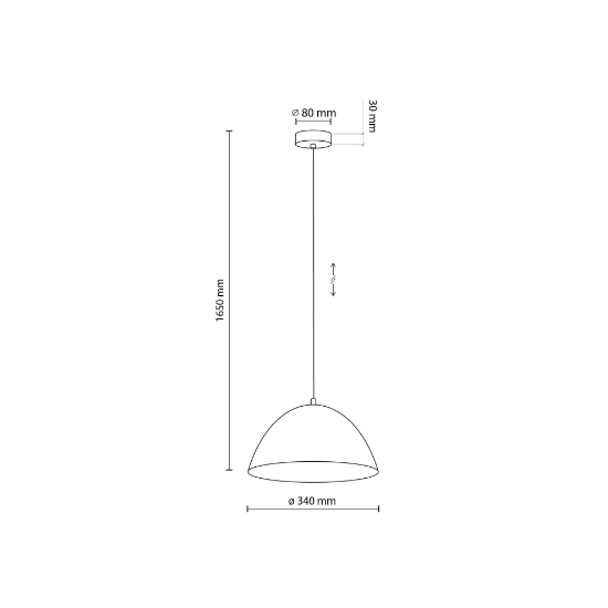 Lampadario cupola beige 34cm per cucina moderna